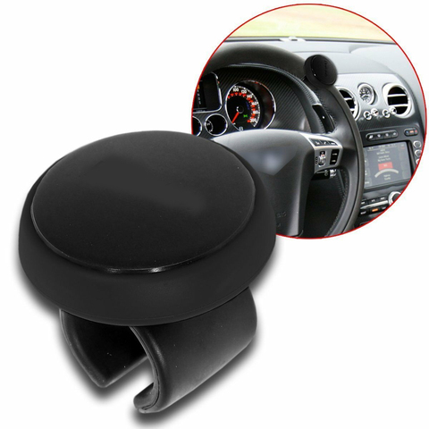 Poignée en Silicone pour volant de voiture et camion, bouton de rotation, boule noire, aide à la conduite, pour RV, camping-Car, camion ► Photo 1/5