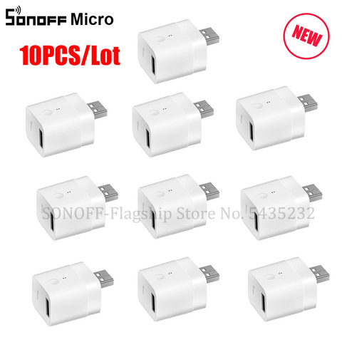 1/2/3/4/5/10 pièces Itead SONOFF Micro USB Wifi adaptateur intelligent 5V adaptateur de Charge sans fil commande vocale fonctionne avec Alexa Google Home ► Photo 1/6