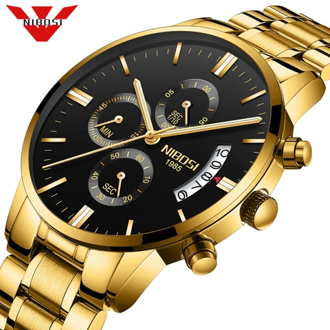 NIBOSI Relogio Masculino hommes montres de luxe célèbre haut marque hommes mode tenue décontractée montre militaire Quartz montres Saat ► Photo 1/6