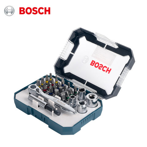 Bosch-jeu d'embouts de tournevis électrique, 26 pièces, tournevis électrique, embout de tournevis à cliquet ► Photo 1/5