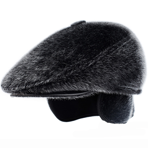 Nouveau hiver vieux homme chapeau papa casquette hommes d'âge moyen chapeau d'hiver aînés avant casquette protecteurs d'oreille garder au chaud casquettes ► Photo 1/6