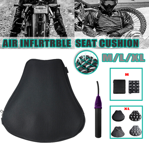 Coussins de siège de moto, sac gonflable, selle de moto, respirant, antidérapant, tapis d'absorption des chocs, M/L/XL ► Photo 1/6