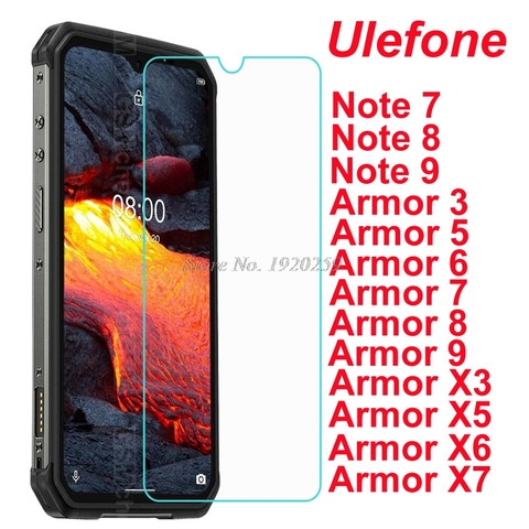 Verre trempé pour Ulefone Armor 3WT 5 6 7 8 9 10 X3 X5 X6 X7 X8 Pro protecteur d'écran Ulefone Note 7P 8 P 9P Film protecteur verre ► Photo 1/6