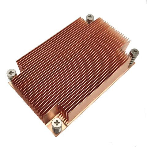 Nouveau refroidisseur de processeur en cuivre LGA2011 dissipateur thermique passif étroit pour serveur 1U ► Photo 1/1