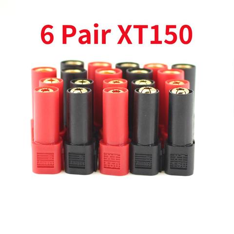 6 paires d'origine AMASS XT150 connecteur adaptateur prise 6mm mâle femelle prise 120A grand courant haute nominale ampères pour batterie RC LiPo ► Photo 1/6