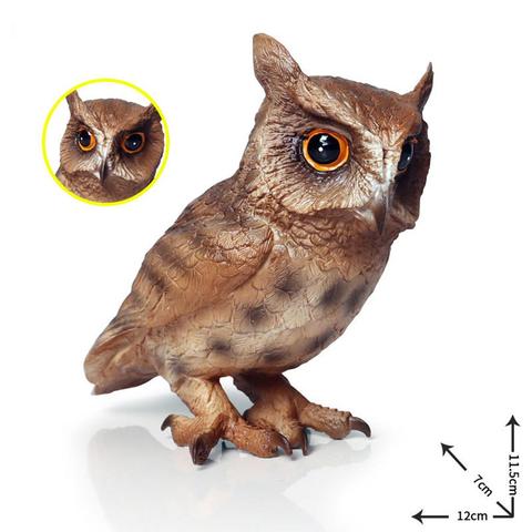 Figurine d'action réaliste en PVC, hibou, oiseau, Animal sauvage, modèle d'artisanat, jouet éducatif pour enfants, Simulation d'animal sauvage, cognitif ► Photo 1/6