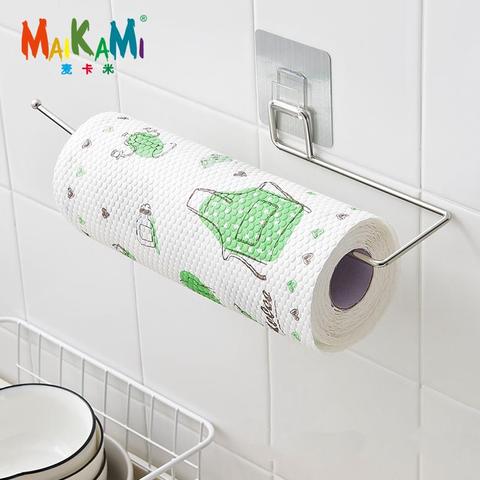 MAIKAMI distributeur de porte-papier hygiénique de cuisine suspendu salle de bain porte-papier hygiénique porte-rouleau de papier porte-serviettes ► Photo 1/6