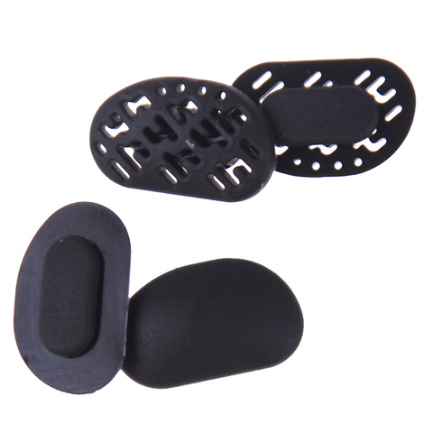 Lot de 4 plaquettes nasales antidérapantes en Silicone noir, pour lunettes de soleil, souples, aérées, confortables, respirantes, 2 Styles ► Photo 1/5