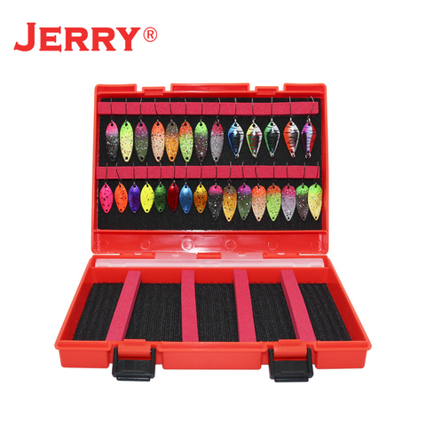Ensemble de cuillères à truite Jerry ultraléger, kit de cuillères à truite, spinners boules à paillettes, leurres de pêche, assortiment boîte à outils ► Photo 1/6