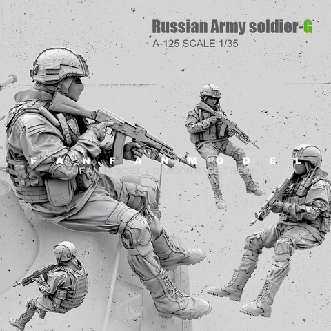 Kit de figurines en résine, soldat des Forces spéciales russes modernes, 1/35(50mm), auto-assemblé, A-125 ► Photo 1/1