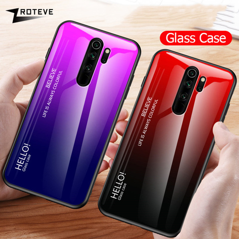 Coque en verre trempé pour Xiaomi, compatible modèles Redmi Note 8 Pro, 8T, 7, 8 Pro ► Photo 1/6