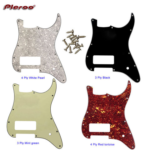 Pleroo pièces de guitare de grande qualité P90 Stratocaster guitare PICKGUARD pour nous 11 trous de vis Strat P90 H Humbuckers ► Photo 1/6