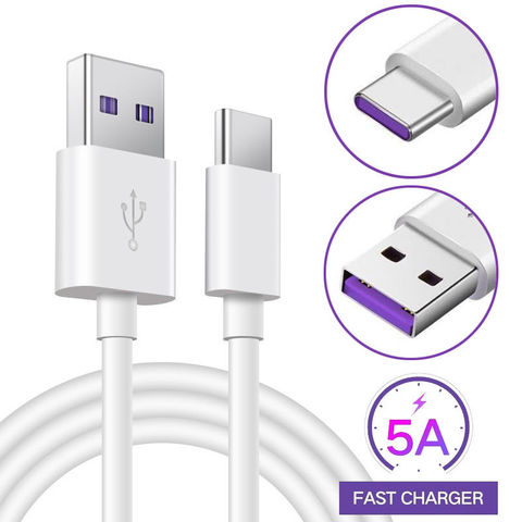 Câble USB type-c 5A pour recharge rapide et transfert de données, cordon de chargeur pour téléphone Huawei P20 P30 Pro Lite ► Photo 1/6