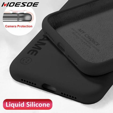 Coque en Silicone liquide pour Xiaomi Mi 10T 10 9T Pro Poco X3 Redmi Note 9 8 étuis Pro mince profiter de la lettre Coque de couverture arrière de téléphone souple ► Photo 1/6