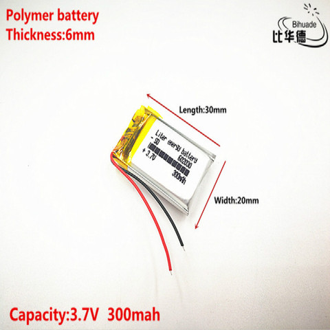 Batterie lithium-ion polymère 602030 mah 300 V, produit de qualité, certifié CE FCC ROHS, livraison gratuite ► Photo 1/5