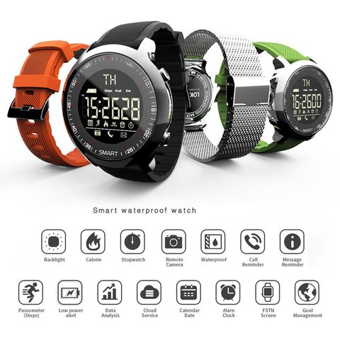 Ex18 montre de sport intelligente pour hommes podomètre lumineux étanche Fitness intelligent avec mesure de la pression compteur d'impulsions Tracker ► Photo 1/6