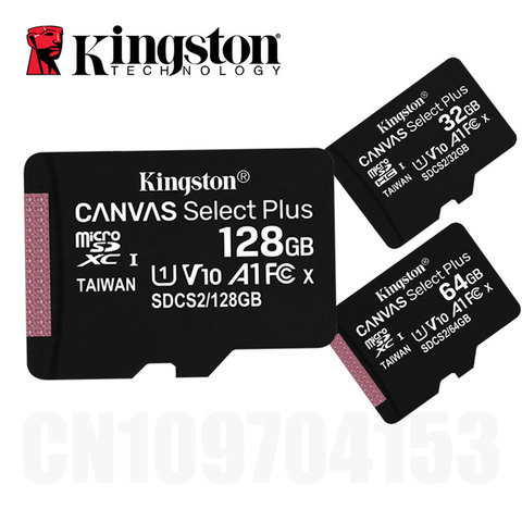 Carte mémoire Micro SD TF Kingston 16 go 32 go 64 go 128 go 256 go classe 10 80 mo/s C10 UHS-I Mini carte SD 8 go SDHC SDXC pour Smartphone ► Photo 1/6