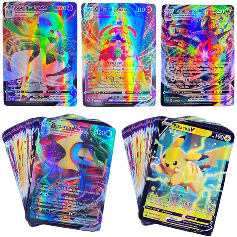 300 pièces cartes Pokemon français TAG équipe GX V MAX VMAX brillant Carte  jeu bataille Carte jeu de Trading enfants Francaise jouet - Historique des  prix et avis