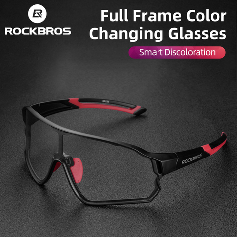 ROCKBROS lunettes de vélo vtt vélo de route photochromique UV400 Protection lunettes de soleil Ultra-léger Sport sûr lunettes cyclisme équipement ► Photo 1/6