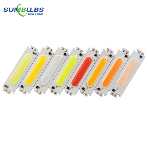 Module de lumière LED COB 60*15mm, puce blanche jaune Orange vert bleu rouge violet rose, ampoule LED 12V 2W pour éclairage de voiture ► Photo 1/6