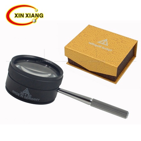 Loupe portative 35X Loupe de bijouterie en métal 73mm poignée Loupe Portable Loupe bijoutier en verre Monocle main Lupe ► Photo 1/6