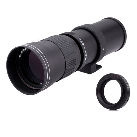 420-800mm F/8.3-16 Boîte Manuelle Super Téléobjectif + T2 Adaptateur pour Canon 1200D 760D 750D 700D 650D 600D 70D 60D 5DII 7D DSLR ► Photo 1/6