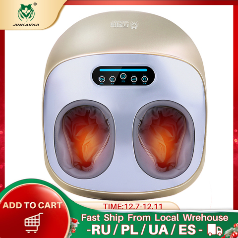 JinKaiRui vibrateur électrique masseur de pieds Massage de soins de santé thérapie de chauffage infrarouge Shiatsu pétrissage Machine à pression d'air ► Photo 1/6