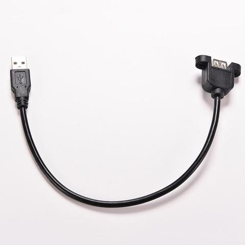 Câble d'extension de montage sur panneau moulé USB 2.0 mâle vers femelle, Extension de 30CM USB 2.0 A mâle vers USB2.0 A femelle ► Photo 1/6