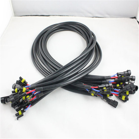 Connecteur de câble d'extension de Ballast HID, 100cm, 4 pièces, câble de ballast d'ampoule au xénon hid, câble relais, harnais, prise, adaptateurs ► Photo 1/4