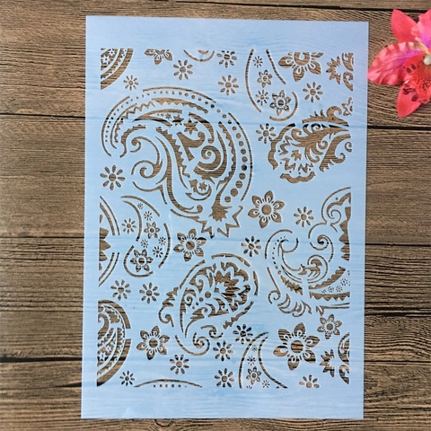 Pochoirs pour peinture murale, A4, Mandala Paisley, 29cm, bricolage, Scrapbook, coloriage, gaufrage, Album, modèle décoratif ► Photo 1/1