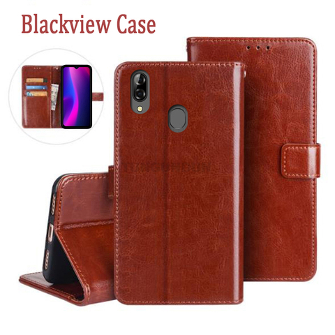 Housse portefeuille pour Blackview A60 A80 etui de luxe en cuir à rabat Capa sur Blackview A80 A60 Pro(Plus) ecran téléphone étui de protection ► Photo 1/6