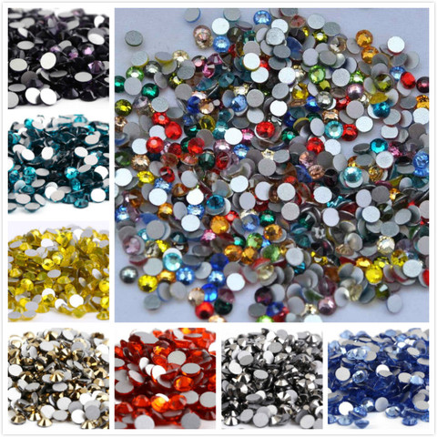 Strass en verre Super lumineux, qualité supérieure, pour décorations pour ongles, 3D, Nail Art, ss2,ss3,ss4,ss5, AAAAA ► Photo 1/6