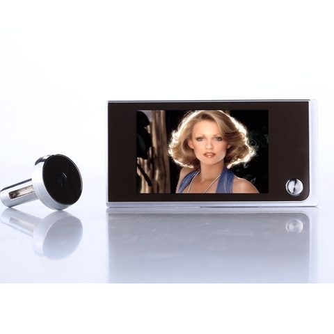 Sonnette numérique avec écran couleur LCD de 3.5 pouces à 120 degrés, œil de porte, trompette électronique, sécurité avec caméra ► Photo 1/6