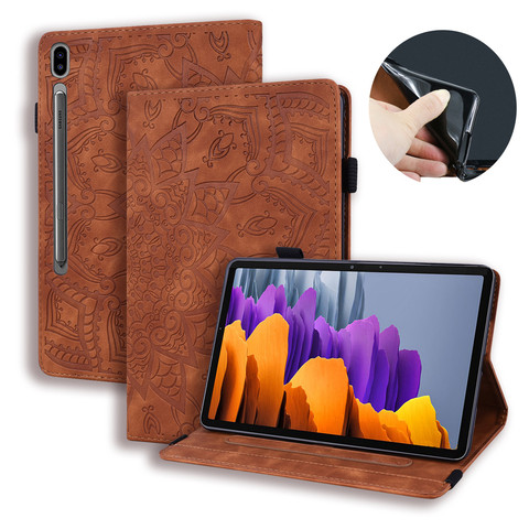 Étui à fleurs en relief 3D pour Samsung Galaxy Tab S7 Plus 2022 12.4 T975 T976 tablette SM-T970 étui pour Tab S7 11 SM-T870 ► Photo 1/6