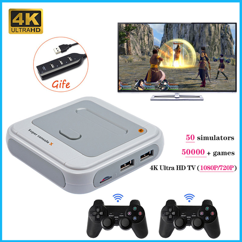 Super Console X Pro S905X HD WiFi sortie Mini TV lecteur de jeu vidéo pour PSP/PS1/N64/DC jeux double système intégré 50000 + jeux ► Photo 1/6