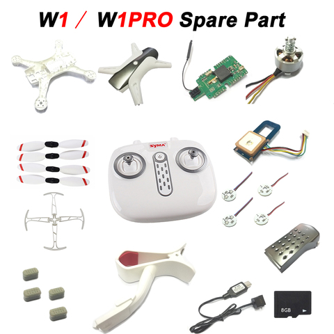 Liste des pièces de Drone SYMA W1 W1Pro, protection d'hélice, corps de moteur, coque, coussinet de pied, support de batterie, téléphone, chargeur USB, émetteur, Etc. ► Photo 1/6