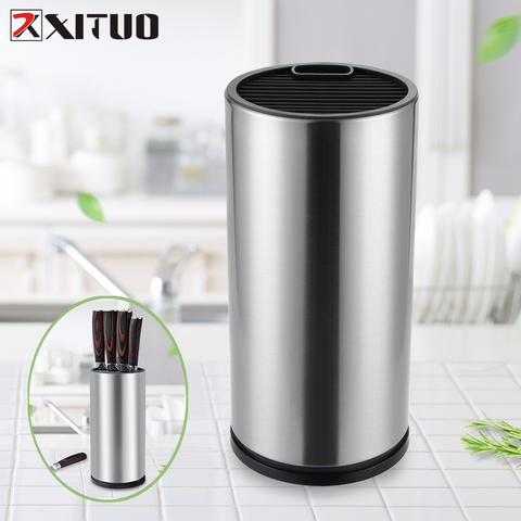 XITUO acier inoxydable cuisine porte-couteau rond multi-fonction support Profession Chef couteau maison cuisine pratique rangement outil ► Photo 1/6