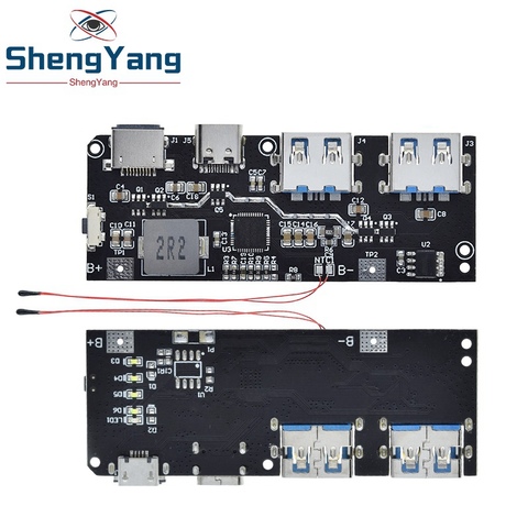 QC4.0 QC3.0 LED Double USB 5V 4.5A 22.5W Micro/Type-c USB Portable Batterie Externe 18650 Module de charge Température/circuits ► Photo 1/6