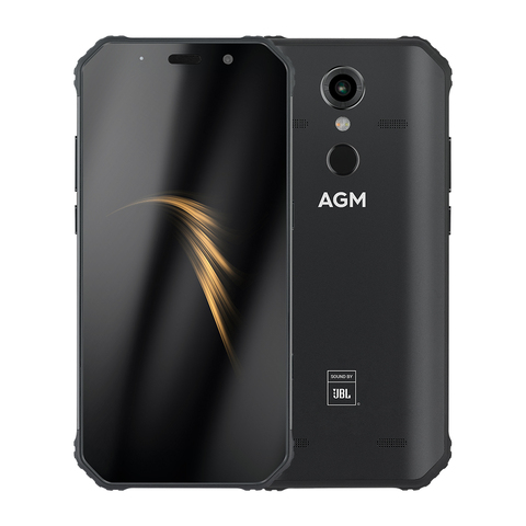 AGM – A9 co-marquage JBL Smartphone robuste 5.99 pouces FHD +, 4 go de RAM 32 go/64 go de ROM, 5400mAh étanchéité IP68, haut-parleurs Quad Box ► Photo 1/6