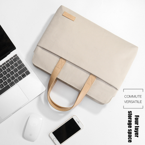 Sac d'ordinateur portable pour Lenovo air 13.3 Apple MacBook Xiaomi Huawei matebook 14 pouces sac d'ordinateur 15.6 femelle pro15 Dell 13 manches sac à main ► Photo 1/6