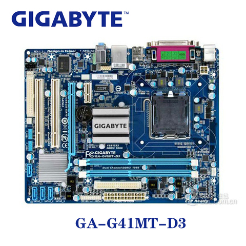 Carte mère G41/G41MT/DDR3, 8 go (LGA 775/GA-G41MT-D3), composant pour ordinateur de bureau d'occasion, PCI-E/X16, avec port usb 100% et port PCI-E G41MT-D3 ► Photo 1/3