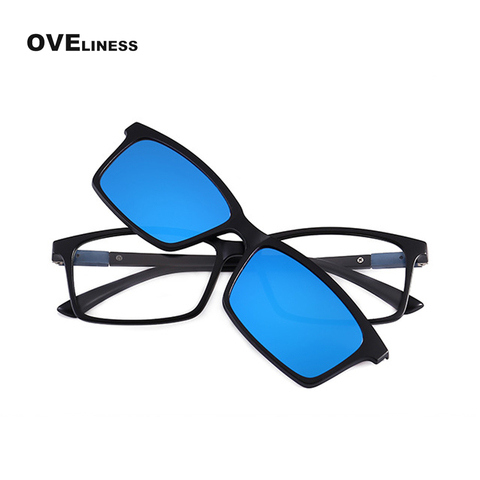 Lunettes de soleil optiques lunettes cadre femmes hommes polarisé aimant magnétique pince sur lunettes Prescription myopie verre cadres lunettes ► Photo 1/6