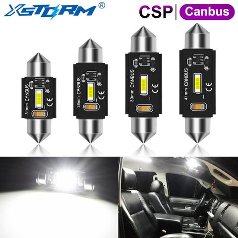 Ampoule Led C5W Canbus C10W, 2 pièces, lumière intérieure de voiture, plaque d'immatriculation de lecture automatique 6000K 12V, 31mm 36mm 39mm 41mm ► Photo 1/6