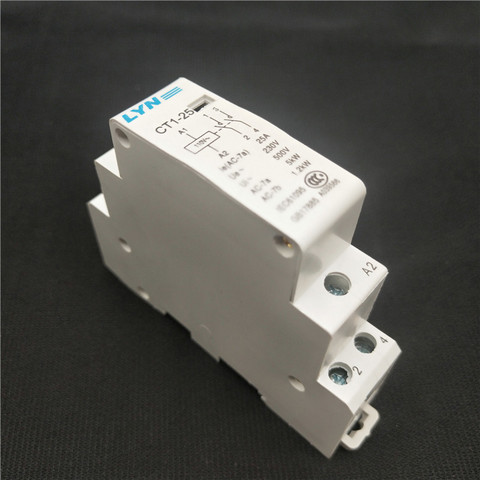 Contact modulaire pour Rail Din 2P 25a, CT1-25 V/220V 50/60HZ, Ac pour domestique, 230 ► Photo 1/6