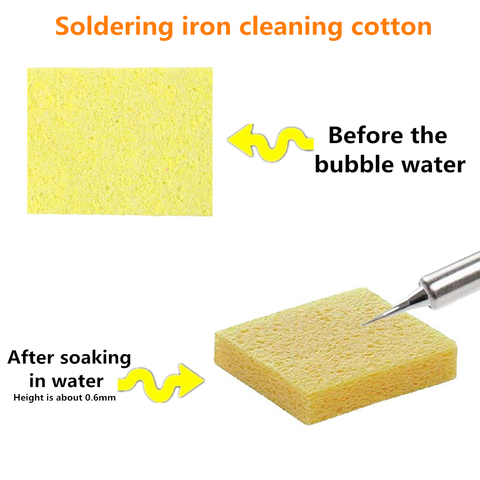 Nettoyant éponge de nettoyage jaune 5 pièces pour fer à souder électrique durable ► Photo 1/4