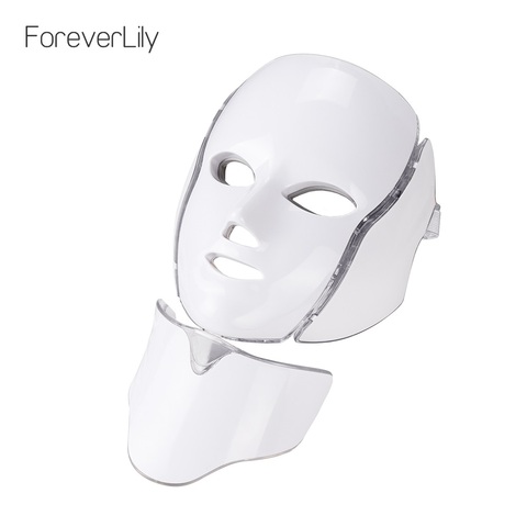 Airbag-7 couleurs LED clair masque Facial avec rajeunissement de la peau du cou traitement de soins du visage beauté Anti-acné thérapie blanchiment ► Photo 1/6