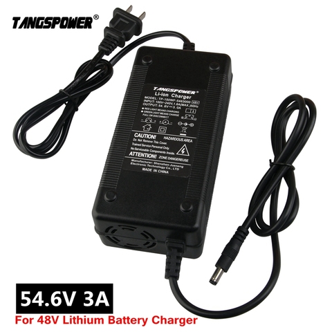 TANGSPOWER – chargeur de batterie au Lithium 54.6V 3a, pour vélo électrique 13S 48V Li-ion, haute qualité ► Photo 1/6