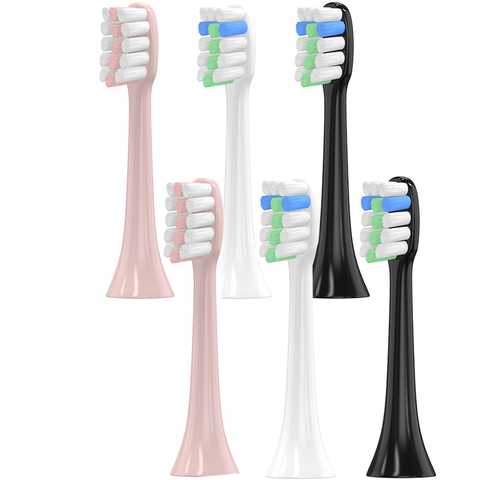 4 pièces têtes de brosse à dents de rechange compatibles avec Xiaomi SOOCAS X3 SOOCARE brosse à dents électrique brosse ronde ► Photo 1/6