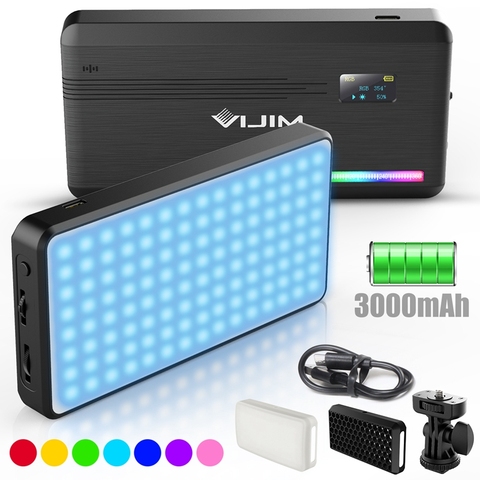 VIJIM VL196 RGB LED lumière vidéo 2500K 9000K réglable lumière de remplissage DSLR Smartphone Vlog lumière lampe photographie Kit d'éclairage ► Photo 1/6