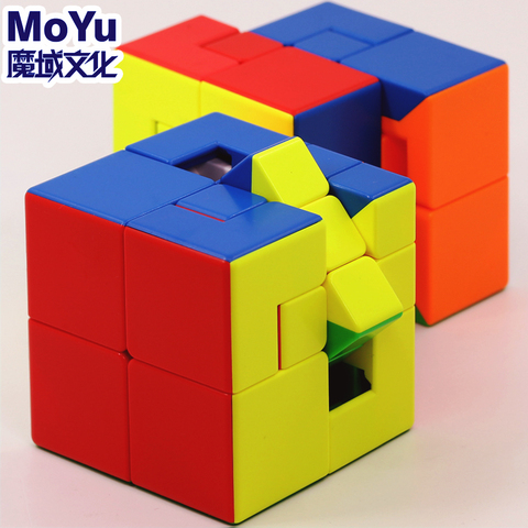 MoYu MeiLong magique Cubes 3x3x3 marionnette un deux #1 #2 sans colle Cubing salle de classe marionnette 1 et 2 jouet éducatif professionnel 3X3 ► Photo 1/6